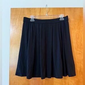 Eileen Fisher Black Pleated Short Skirt Viscose Blend NWT Petite Large PL